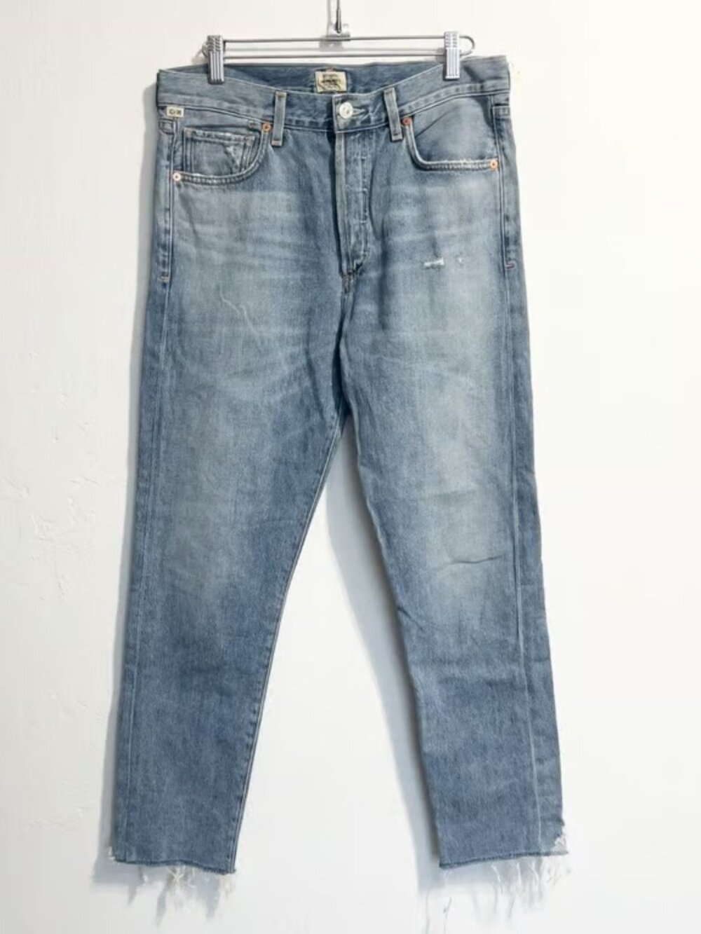 Citizens of Humanity Denim Jeans Sz 28 Liya High Rise Classic Crop Medium Wash